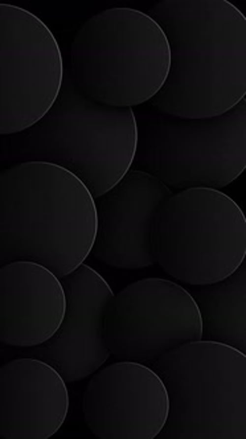 Abstract Black Circles Moving Seamless Loop Background