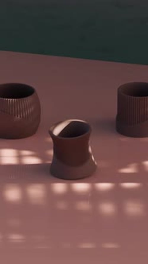 Animación de transformación 3D de Vases Loop