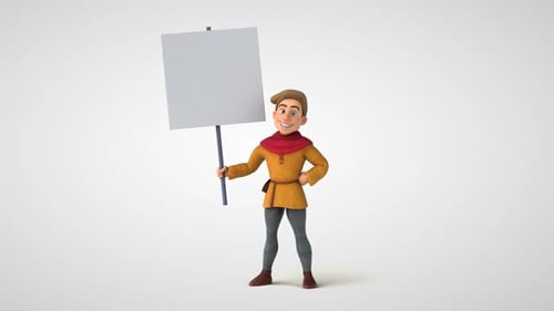 Cartoon medieval historical character