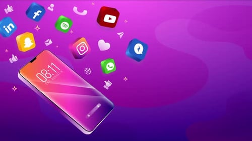 Smart Phone Social Media Icons