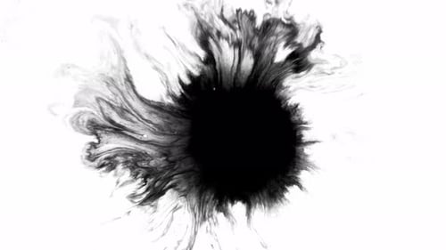 Ink in Water Stunning Visuals of Black and White Ink Effect with Transparent Transitions
