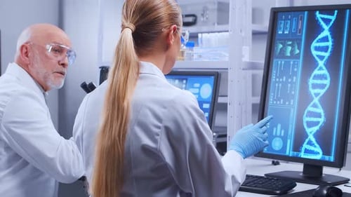 Scientists Working in a Modern Research Laboratory