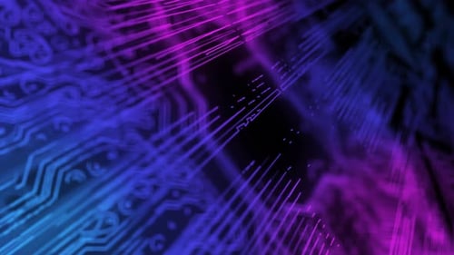 Fond néon avec technologie de réseau numérique intégrée