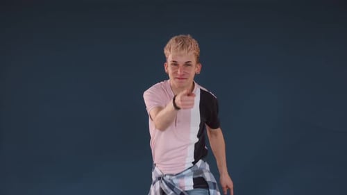 Smiling Young Adult Dancing