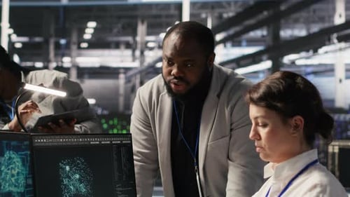 Engineering Team in Data Center Using AI Automation