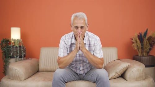The emotional man gets sad.