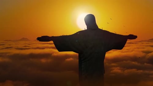 Rio de Janeiro Christus der Erlöser Malerischer Blick auf das Stadtbild Rio de Janeiro