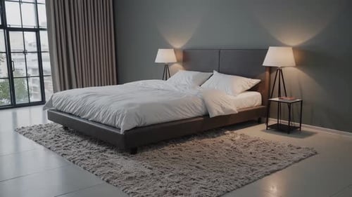 Elegant Bedroom Interior with Stylish Design and Bed