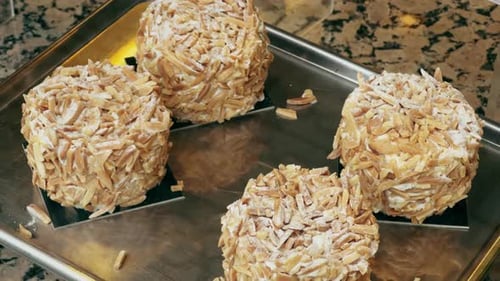 Showcase with Desserts for Sale in Pastry Shop