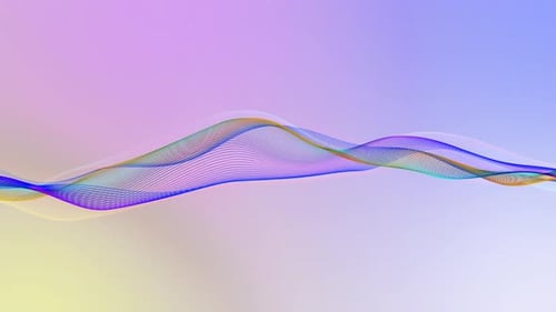 Abstract Fluid Wave Lines Colorful Gradient Background Loop
