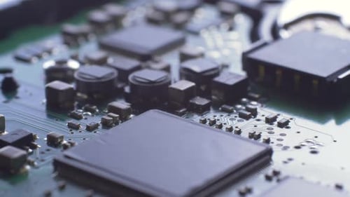 Green Electric Circuit Board PCB Background