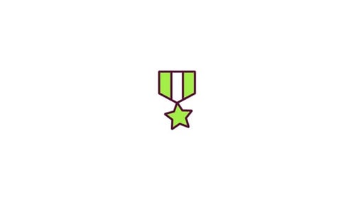 Minimalist Star Medal Animation for Award and Achievement