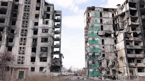 Bomb Attack War Impacts Ruins Aftermath