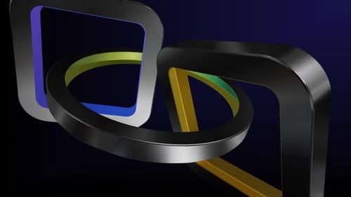 Modern Abstract 3D Geometric Intertwined Loop Background