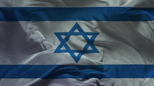 Realistic Waving Israel Flag Video Background