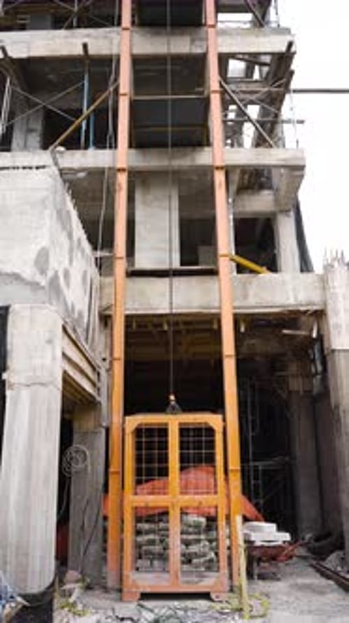 Building Under Construction Unfinished Architecture Vertical Screen