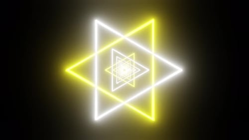 Yellow With White Rotated Triangles Vj Loop Seamless Show Background
