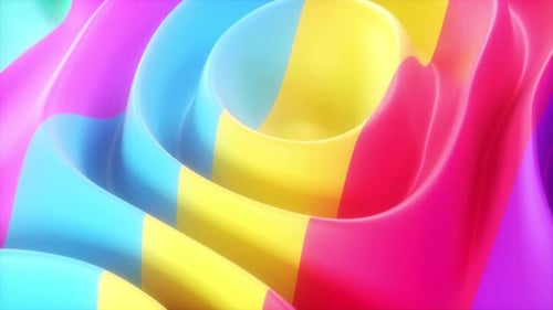 Colorful Abstract Shape Wavy Flowing