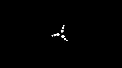 Collection OS : Un trio de pyramides de trois cercles ascendants avec une base centrale commune pivotant dans le sens des aiguilles d'une montre
