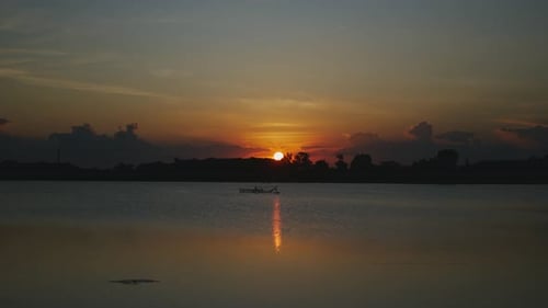 Peaceful Sunset at the Lake