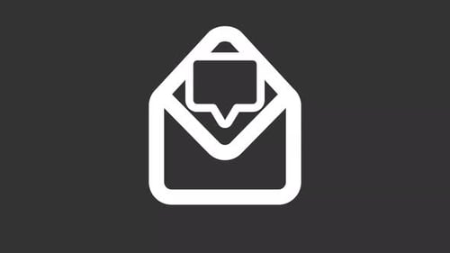 Animated Message White Line Ui Icon