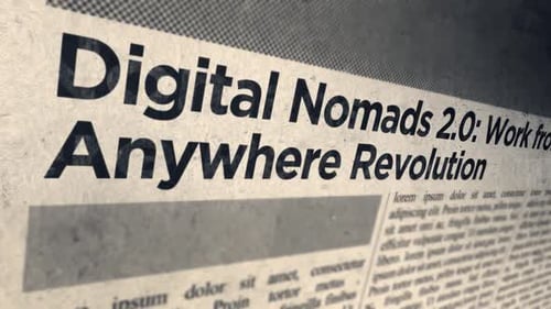 Grungy Retro Newspaper Headline Reveal for Corporate Technology