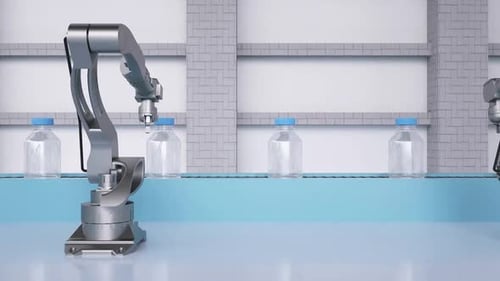 Robotic automation line. packaging warehouse & processing facility.