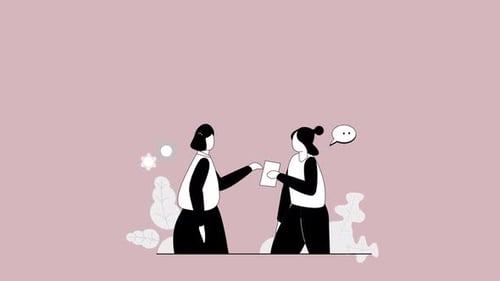 Flat Design Business People Collaboration Animation