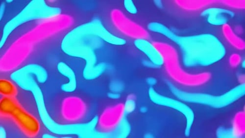Colorful Abstract Fluid Motion Background with Glowing Shapes