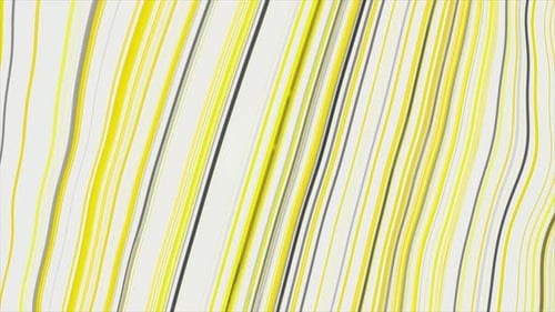 Abstract Flowing Wavy Lines Background Animation in Yellow and Gray