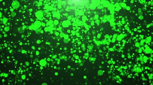 Green Abstract Particles Background Loop V8