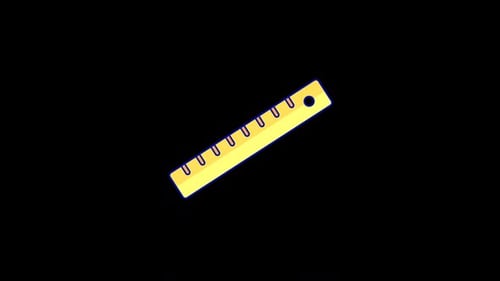 Animated Flat Design Ruler Tool Element