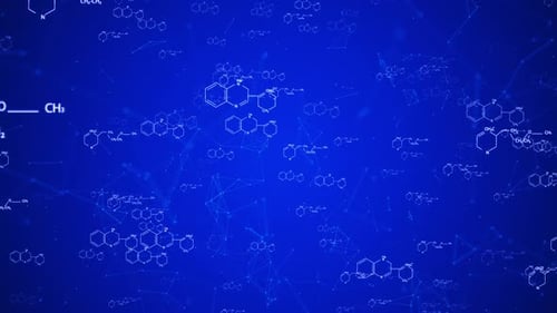 Chemical Formulas Technology Background Loop