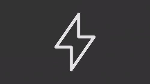 Minimalist Lightning Bolt Line Art Reveal