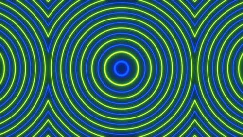 Blue And Green Glowing Curly Pattern Background Vj Loop In 4K