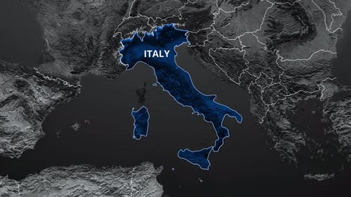 Animated Map of Italy Highlight Reveal