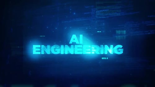 Futuristic AI Engineering Digital Text Reveal