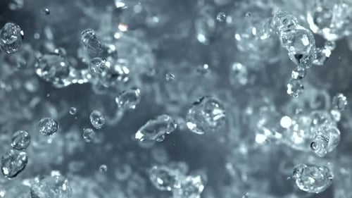 Bubbles Abstract Motion Background, Water Freshness, and Clarity