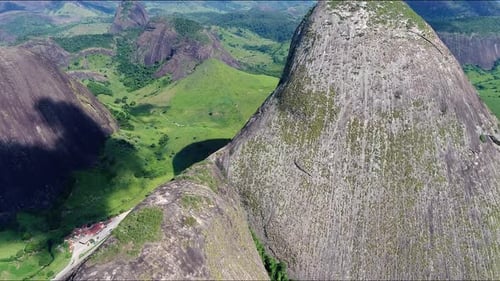 Rural landscape aerial view. Nature scenery