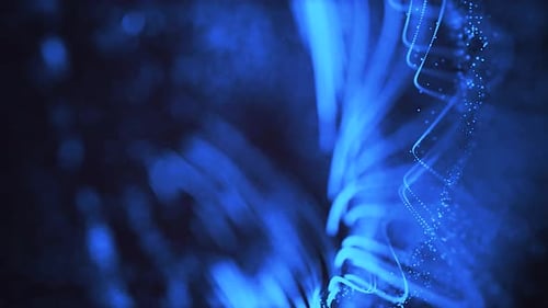 Abstract Blue Digital Data Streams Motion Background
