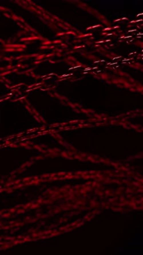 Abstract Red Chains Moving Background Loop