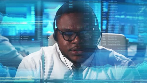 Office of International Financial and Trading Company Diverse Team of Traders and Brokers is Working