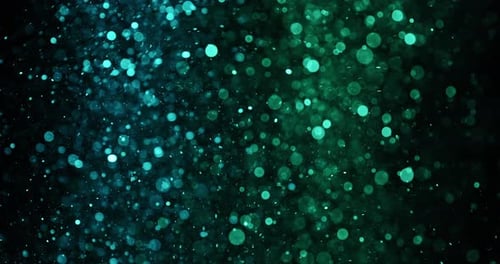 Dynamic Small Particles Swirling On Dark Backdrop