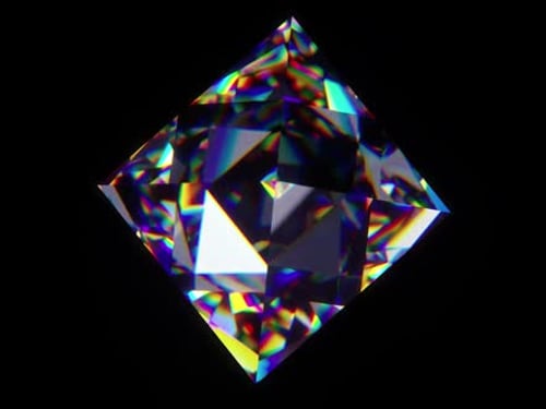 animation loop of Diamond rotating isolated