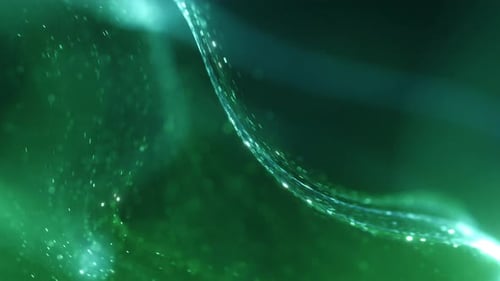 Elegant Blue Green Abstract Particle Flow Decorative Loop Background