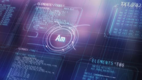 Infográficos de inteligência artificial e matriz de dados