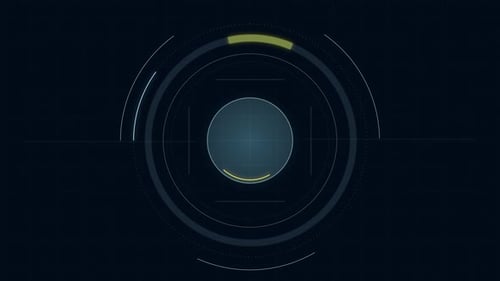 Abstract Circle and line HUD technological futuristic elements.