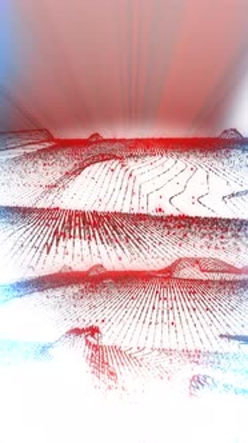 Dynamic Abstract Digital Waveform Landscape Motion Background