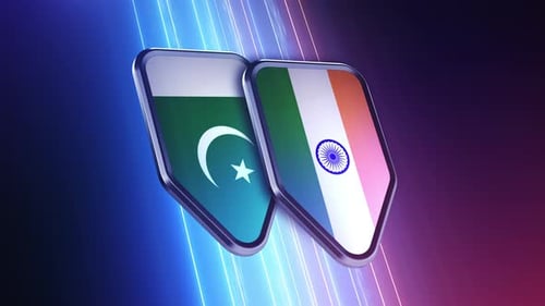 Futuristic 3D Rotating Flag Shields Reveal Animation
