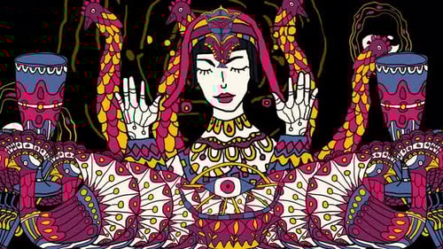 Decorative Mystical Figure Hand-Drawn Loop Animation